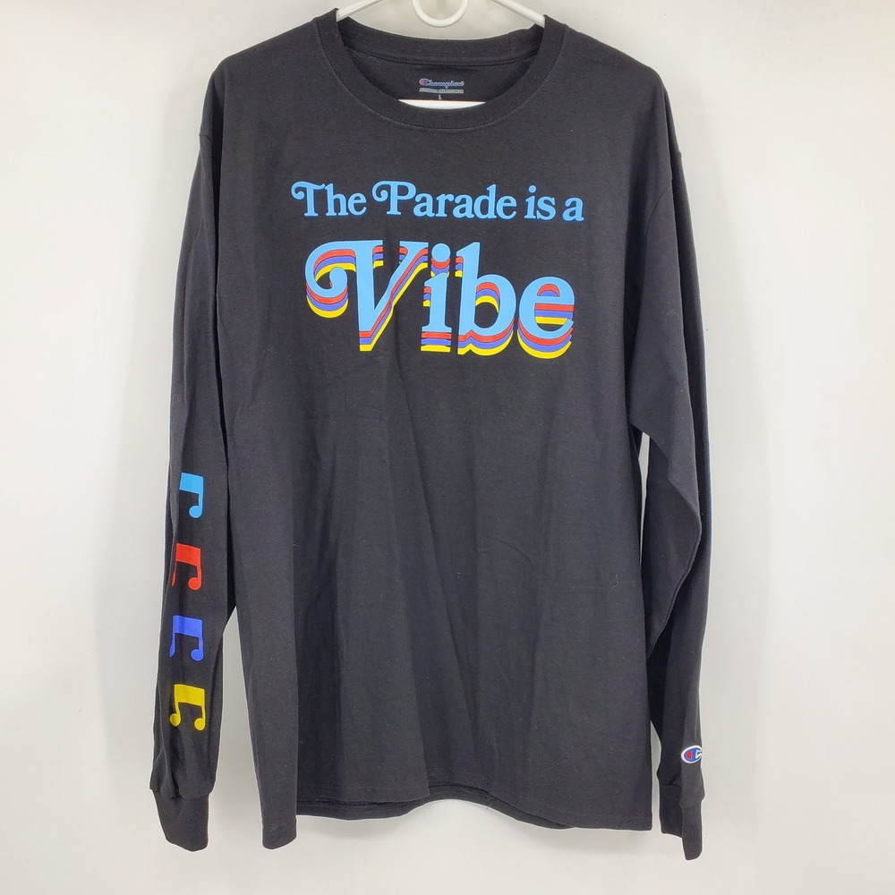 NWT Champion Macys‎ Thanksgiving Day Parade Vibe Long Sleeve Shirt Black Large
